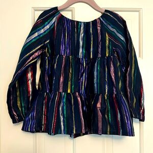 J Crew Toddler Lurex Tiered Top- Size 4-5T